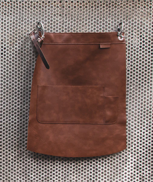Heritage Brown Leather Waist Apron, Wenlock