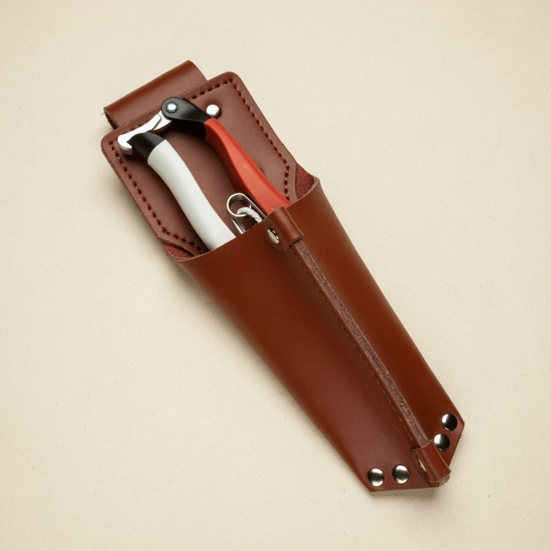 garden secateurs and leather holster
