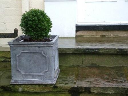 cube lead garden planter 