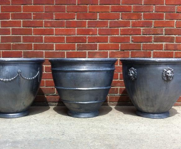 lead garden pot 
